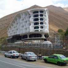 Espacio exterior del complejo de viviendas.