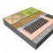 Sectional view of floating floor with underlay HEAT-PAK 