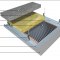 Sectional view of plasterboard ceiling structure with ECOFILM C
